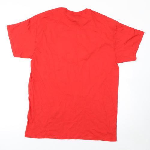 Fruit of the Loom Men's Red Red Nose Day Cotton T-Shirt Medium