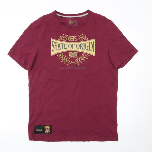 Canterbury Mens Red State of Origin QLD Maroons T-Shirt Size L Sports Jersey