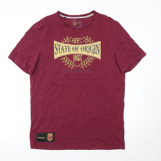 Canterbury Mens Red State of Origin QLD Maroons T-Shirt Size L Sports Jersey