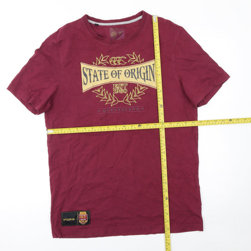 Canterbury Mens Red State of Origin QLD Maroons T-Shirt Size L Sports Jersey