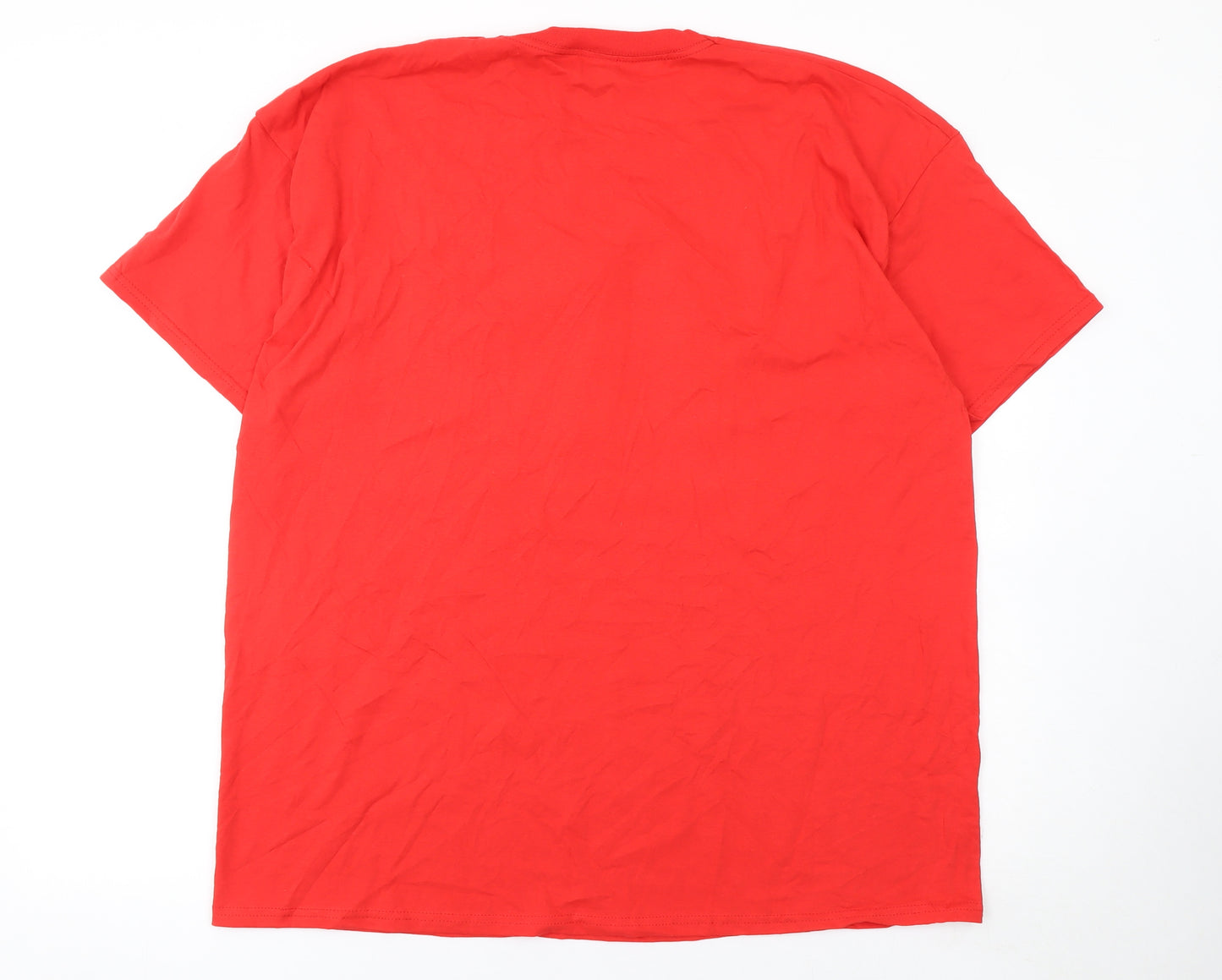 Fruit of the Loom Men's Red Red Nose Day Graphic T-Shirt XXL Cotton Crew Neck