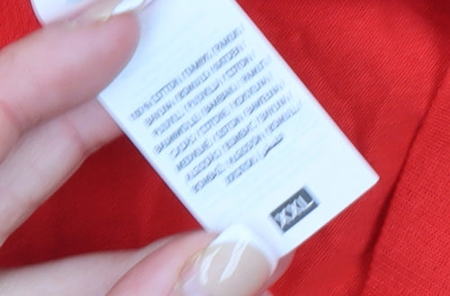 Fruit of the Loom Men's Red Red Nose Day Graphic T-Shirt XXL Cotton Crew Neck