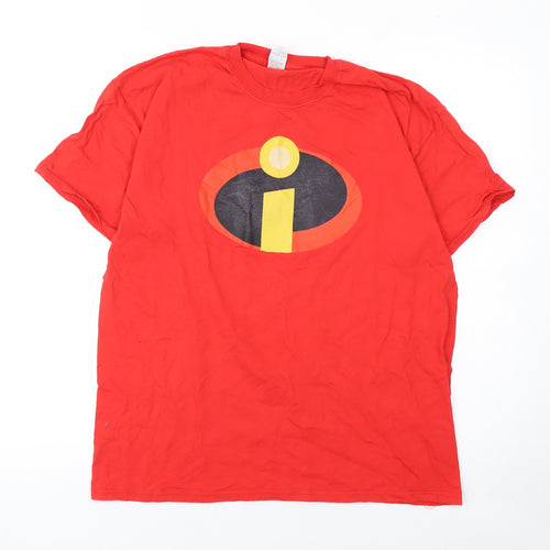 Fruit of the Loom Men’s Red The Incredibles Graphic Cotton T-Shirt L