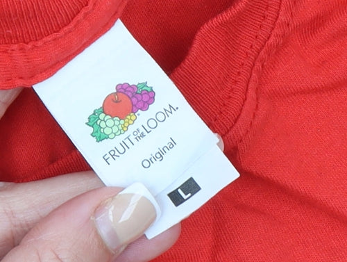 Fruit of the Loom Men’s Red The Incredibles Graphic Cotton T-Shirt L