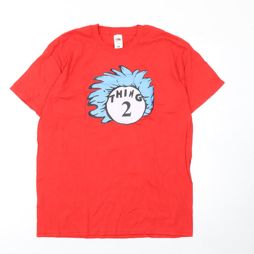 Fruit of the Loom Women's Red Thing 2 Graphic T-Shirt Size M