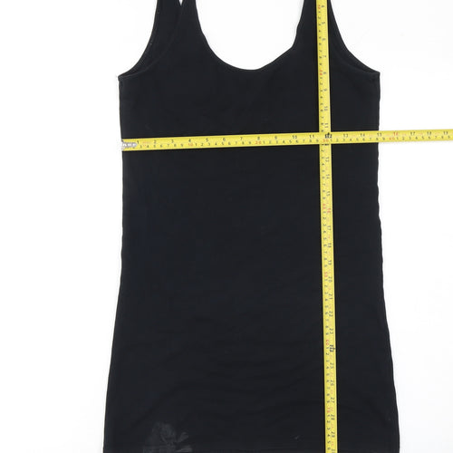 Topshop Women’s Black Size 10 Sleeveless Slip Dress