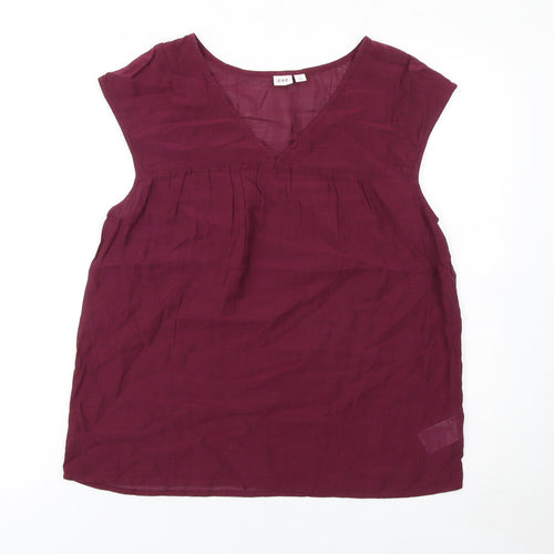 GAP Women’s Red Sleeveless V-Neck Tunic Blouse Size S