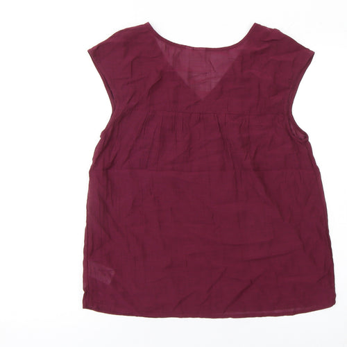 GAP Women’s Red Sleeveless V-Neck Tunic Blouse Size S