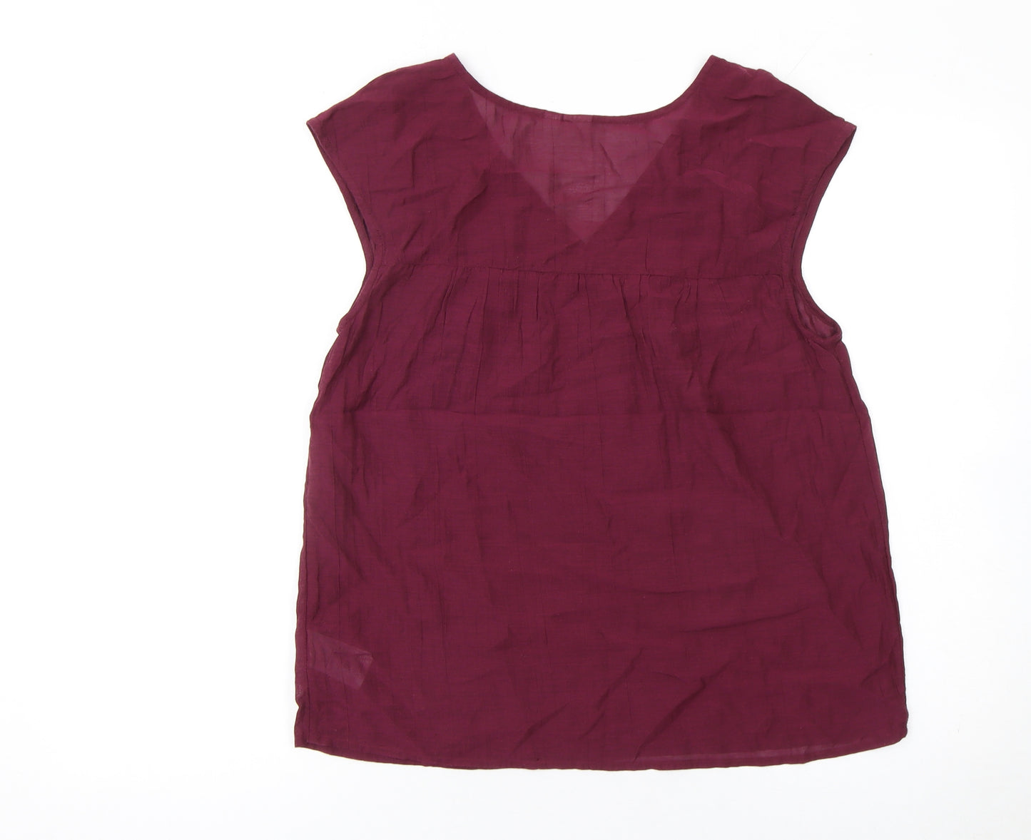 GAP Women’s Red Sleeveless V-Neck Tunic Blouse Size S
