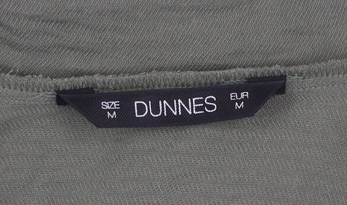 Dunnes Women Green Mid-Length Crepe Drawstring Jacket Size M