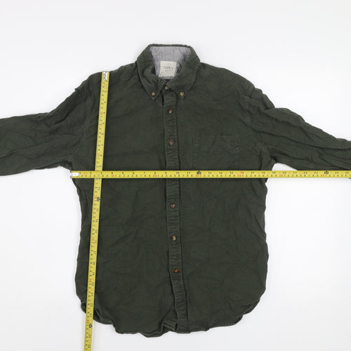 T.M. Lewin Thomas Mayes Men's Green Button-Up Cotton Shirt M