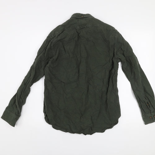 T.M. Lewin Thomas Mayes Men's Green Button-Up Cotton Shirt M