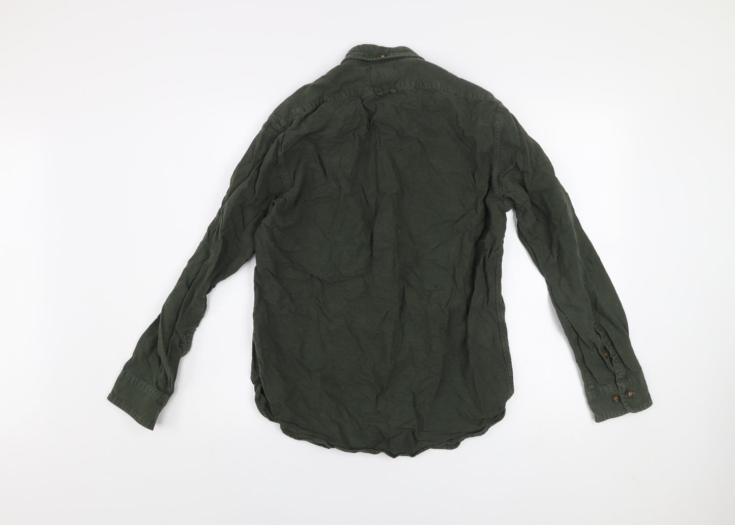T.M. Lewin Thomas Mayes Men's Green Button-Up Cotton Shirt M