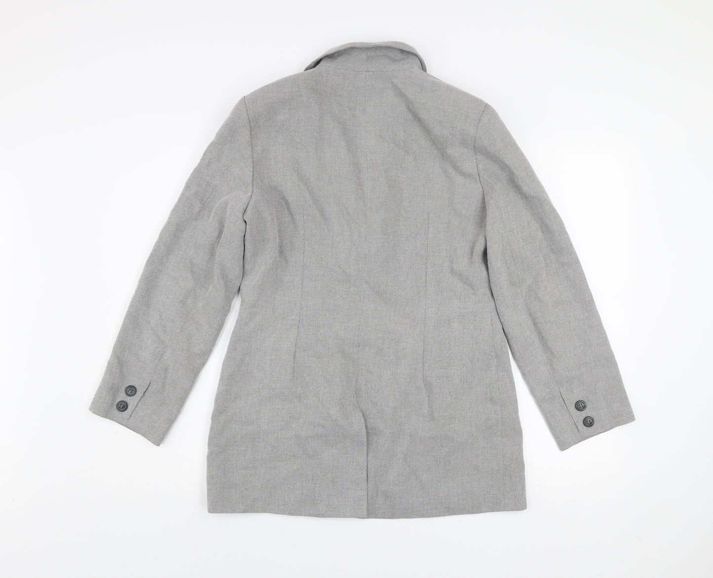 Wallis Petite Women's Grey Blazer Size 12 Classic Work Jacket