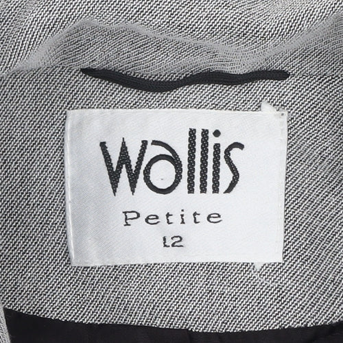 Wallis Petite Women's Grey Blazer Size 12 Classic Work Jacket