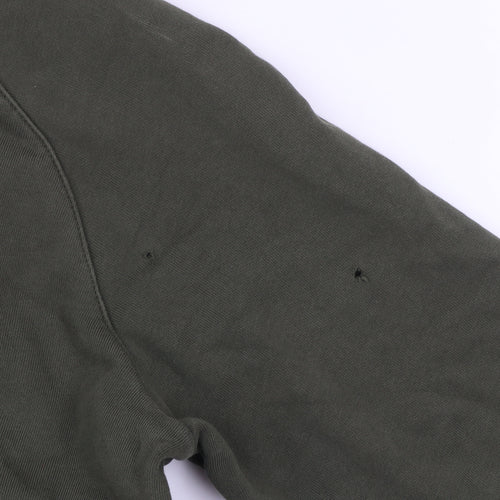 Champion Mens Green Crew Neck Pullover Sweatshirt XS Cotton