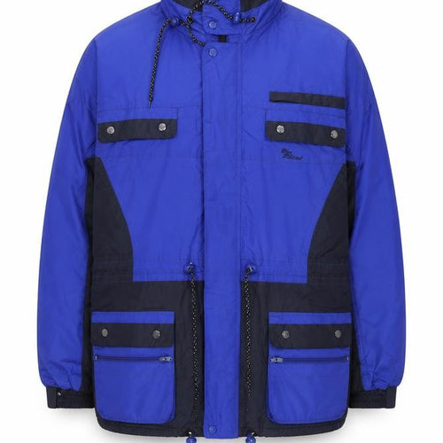 Blue Riband Men’s Blue Nylon Hooded Anorak Jacket L Outdoor Retro Style