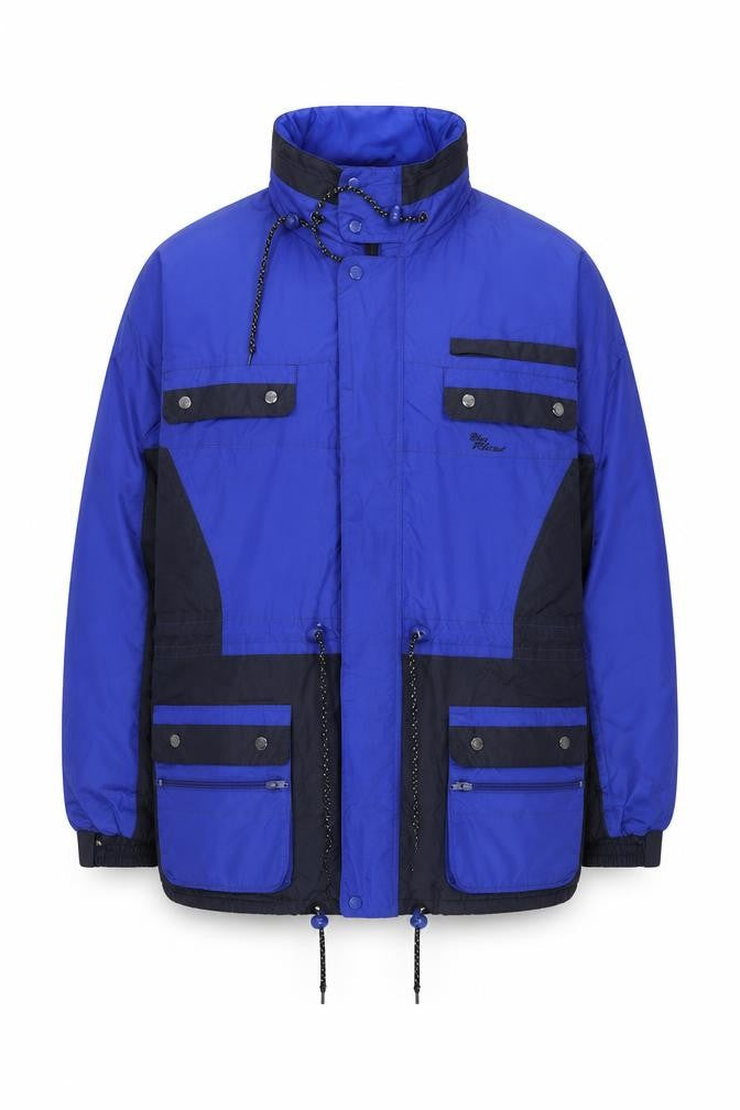 Blue Riband Men’s Blue Nylon Hooded Anorak Jacket L Outdoor Retro Style