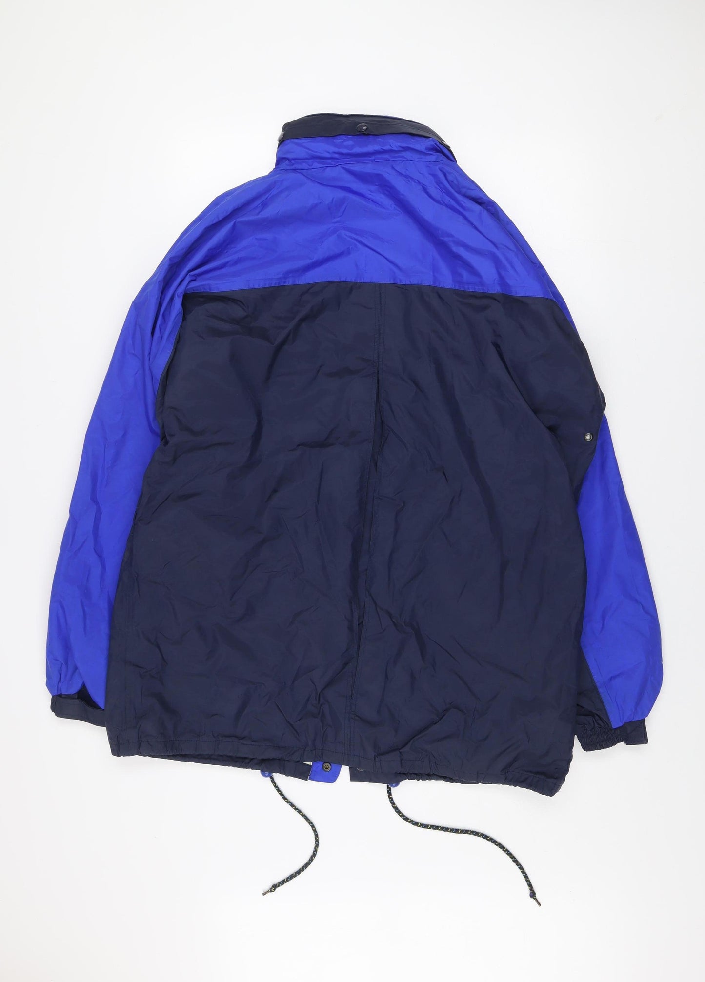 Blue Riband Men’s Blue Nylon Hooded Anorak Jacket L Outdoor Retro Style