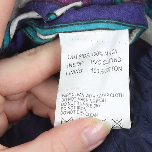 Blue Riband Men’s Blue Nylon Hooded Anorak Jacket L Outdoor Retro Style
