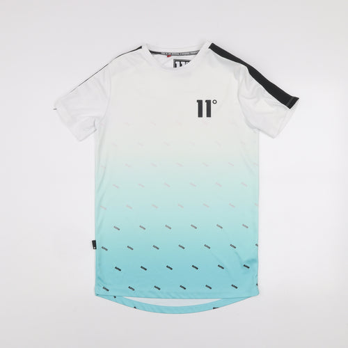 11 Degrees Men's Multicoloured XS Slim Fit Short Sleeve T-Shirt