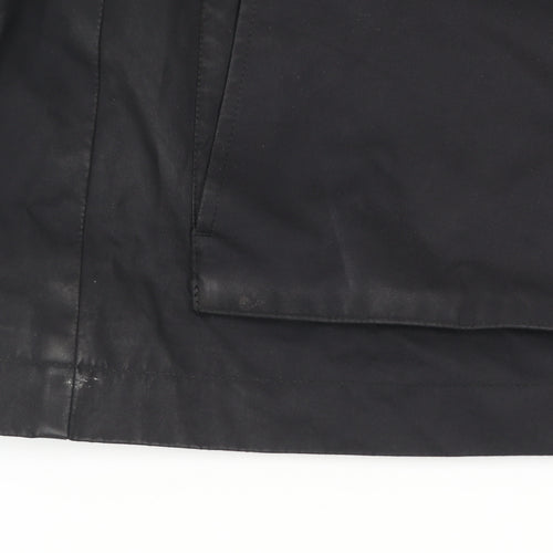 Ted Baker Men's Black L Hooded Parka Jacket Cotton Blend Lined