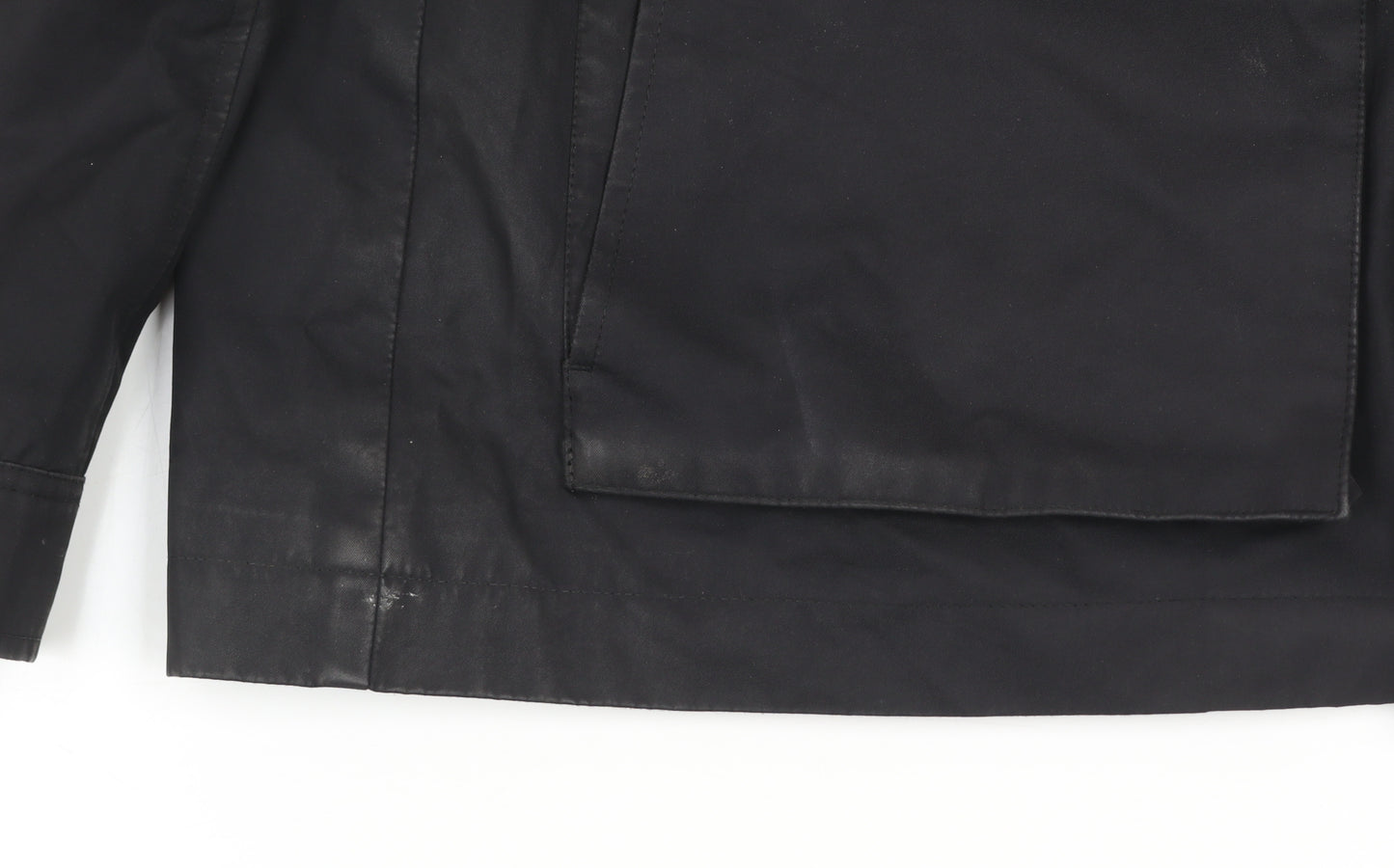 Ted Baker Men's Black L Hooded Parka Jacket Cotton Blend Lined