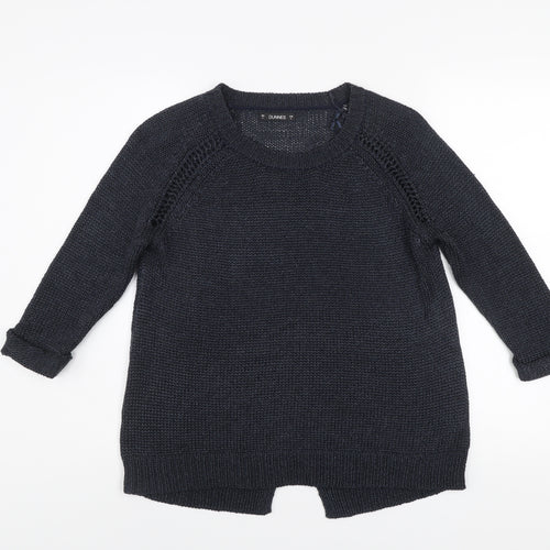 Dunnes Women’s Navy Knit Crew Neck Long Sleeve Pullover Jumper Size S