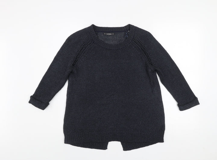 Dunnes Women’s Navy Knit Crew Neck Long Sleeve Pullover Jumper Size S