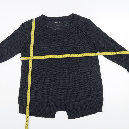 Dunnes Women’s Navy Knit Crew Neck Long Sleeve Pullover Jumper Size S