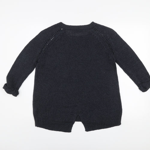 Dunnes Women’s Navy Knit Crew Neck Long Sleeve Pullover Jumper Size S