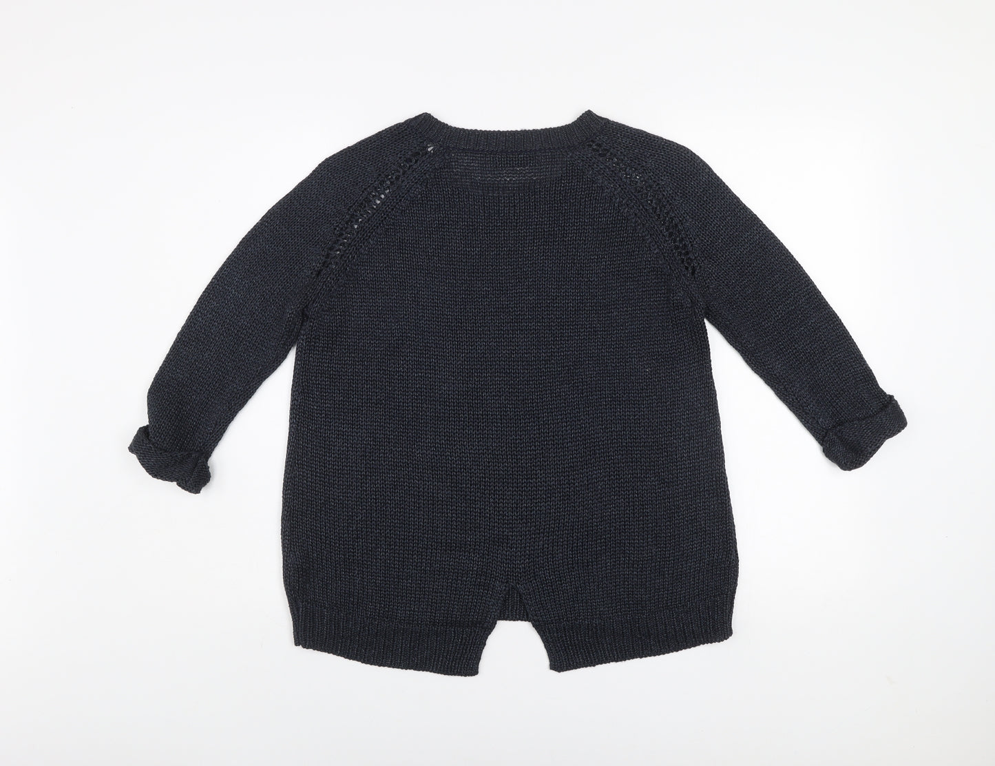 Dunnes Women’s Navy Knit Crew Neck Long Sleeve Pullover Jumper Size S