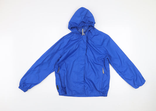 Gelert Boys Blue Hooded Rain Coat 13 Years Waterproof Jacket