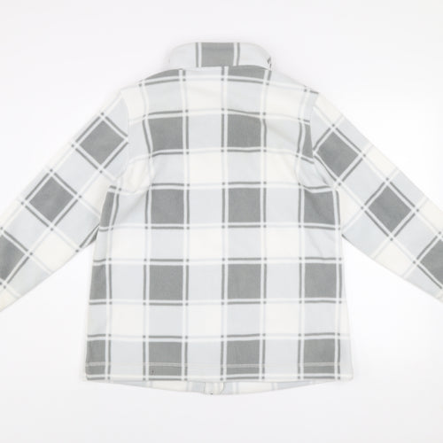 Damart Women’s Grey Check Fleece Full Zip Jacket M 14/16