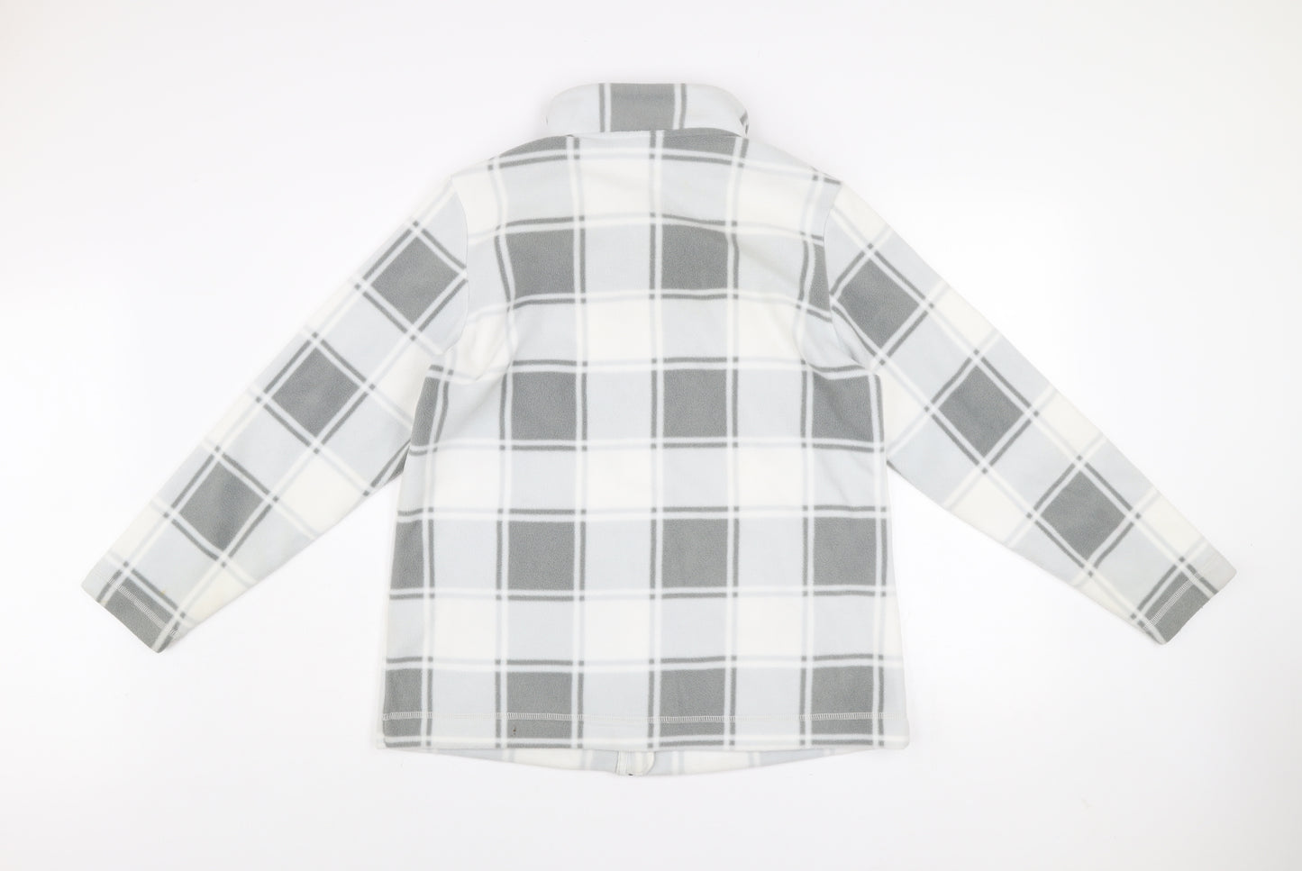 Damart Women’s Grey Check Fleece Full Zip Jacket M 14/16
