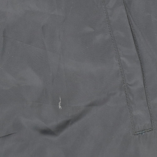 River Island Men's Black Coach Jacket M NYC Logo Casual Lightweight
