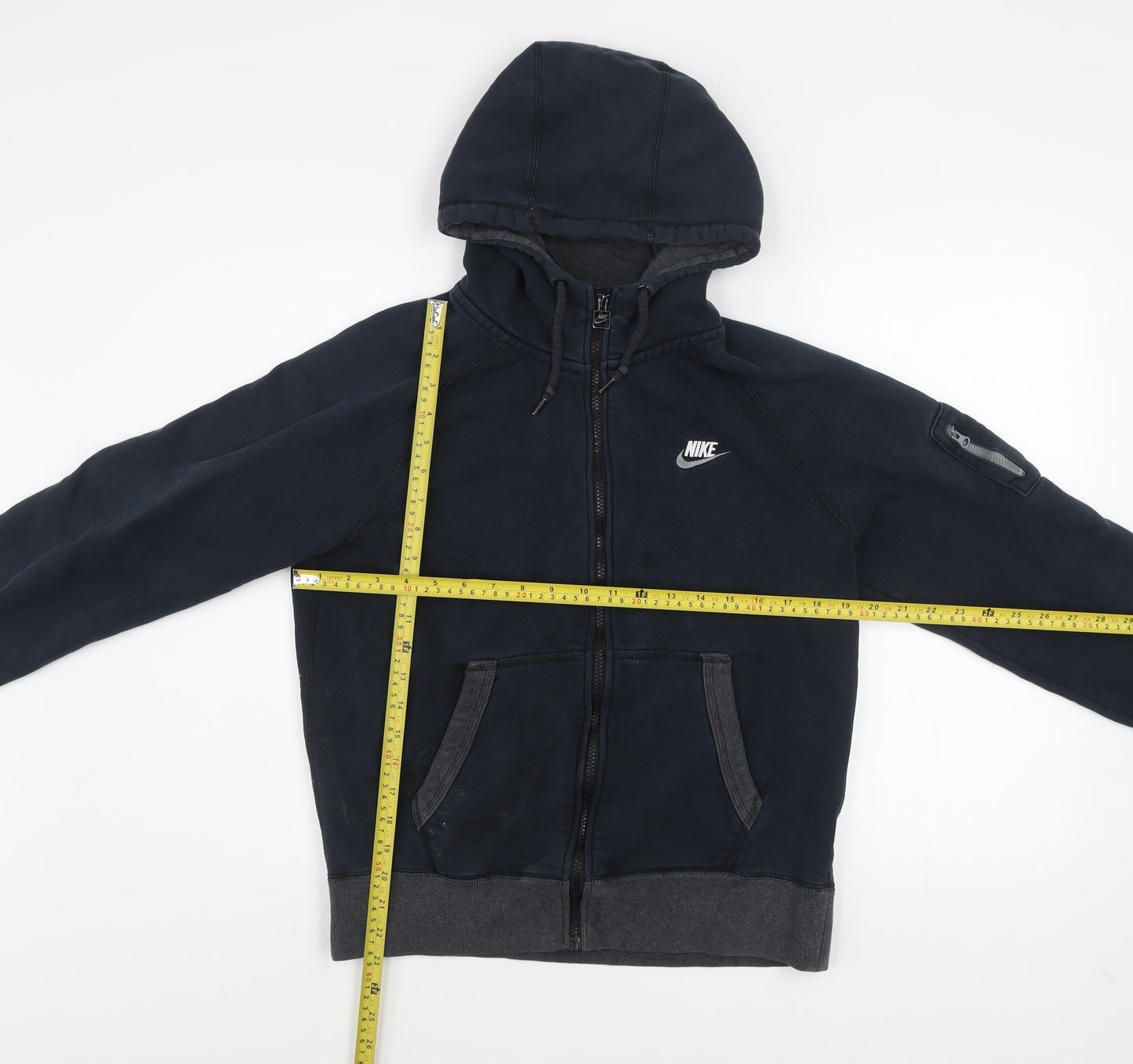 Nike Men's Blue Hooded Full Zip Activewear Jacket Size M