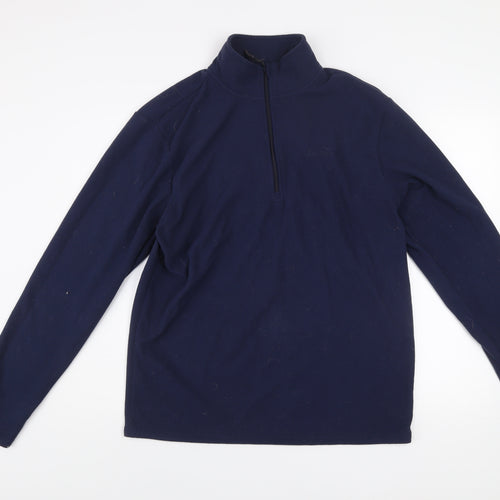 Peter Storm Men's Blue Fleece 1/4 Zip Pullover Sweatshirt L