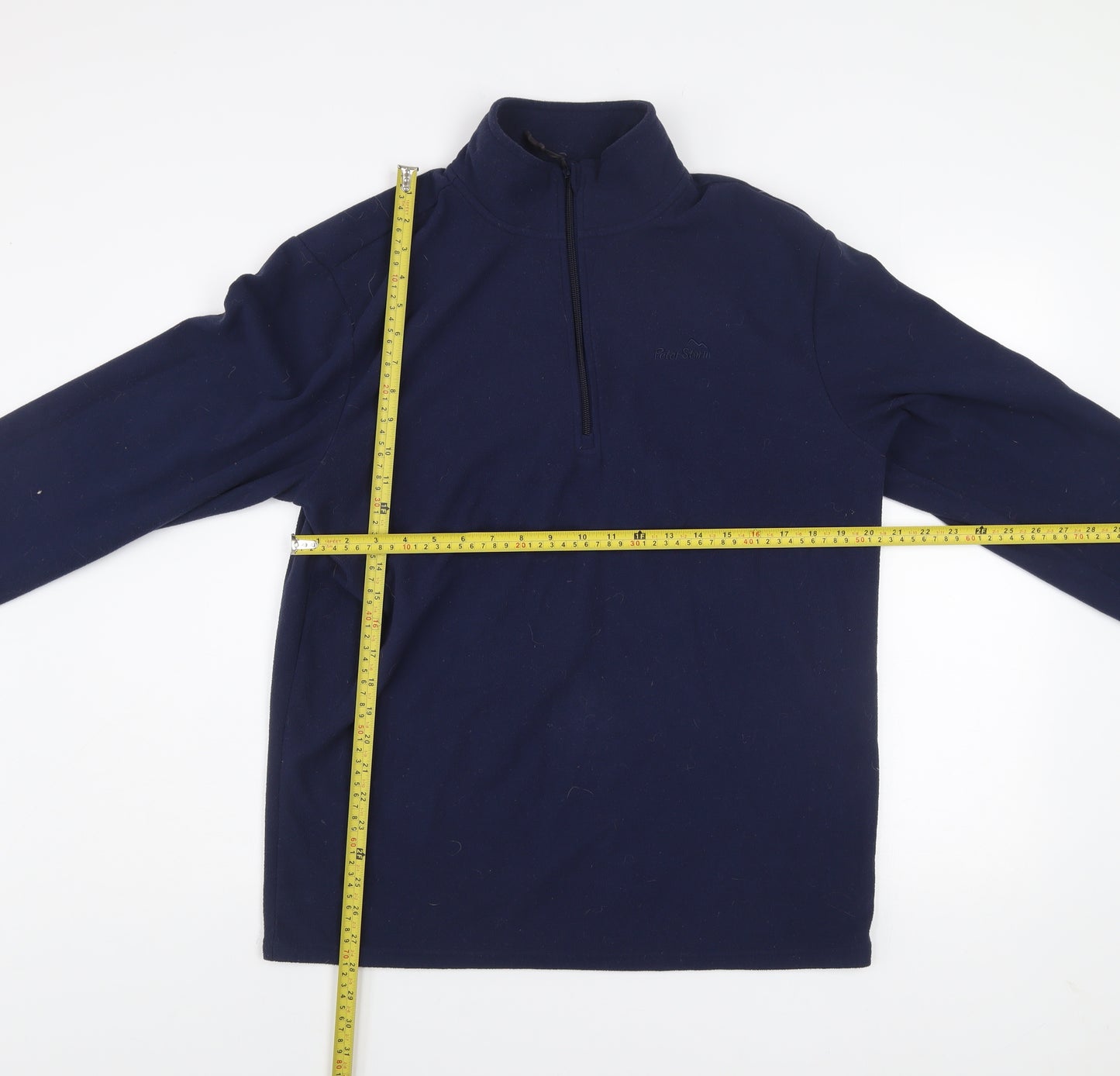 Peter Storm Men's Blue Fleece 1/4 Zip Pullover Sweatshirt L