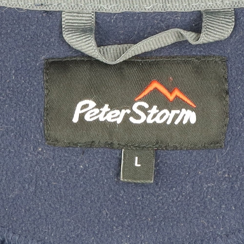 Peter Storm Men's Blue Fleece 1/4 Zip Pullover Sweatshirt L