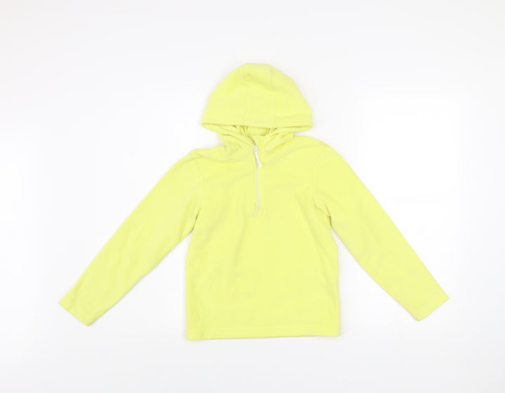 Mountain Warehouse Girls Yellow Fleece 1/4 Zip Hoodie 7-8 Years