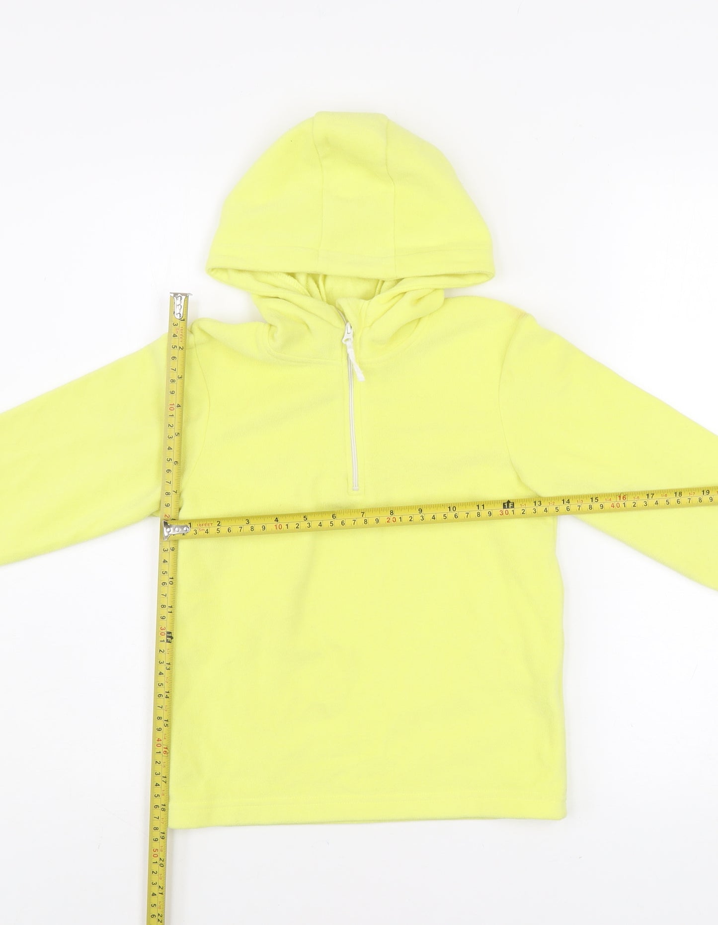 Mountain Warehouse Girls Yellow Fleece 1/4 Zip Hoodie 7-8 Years