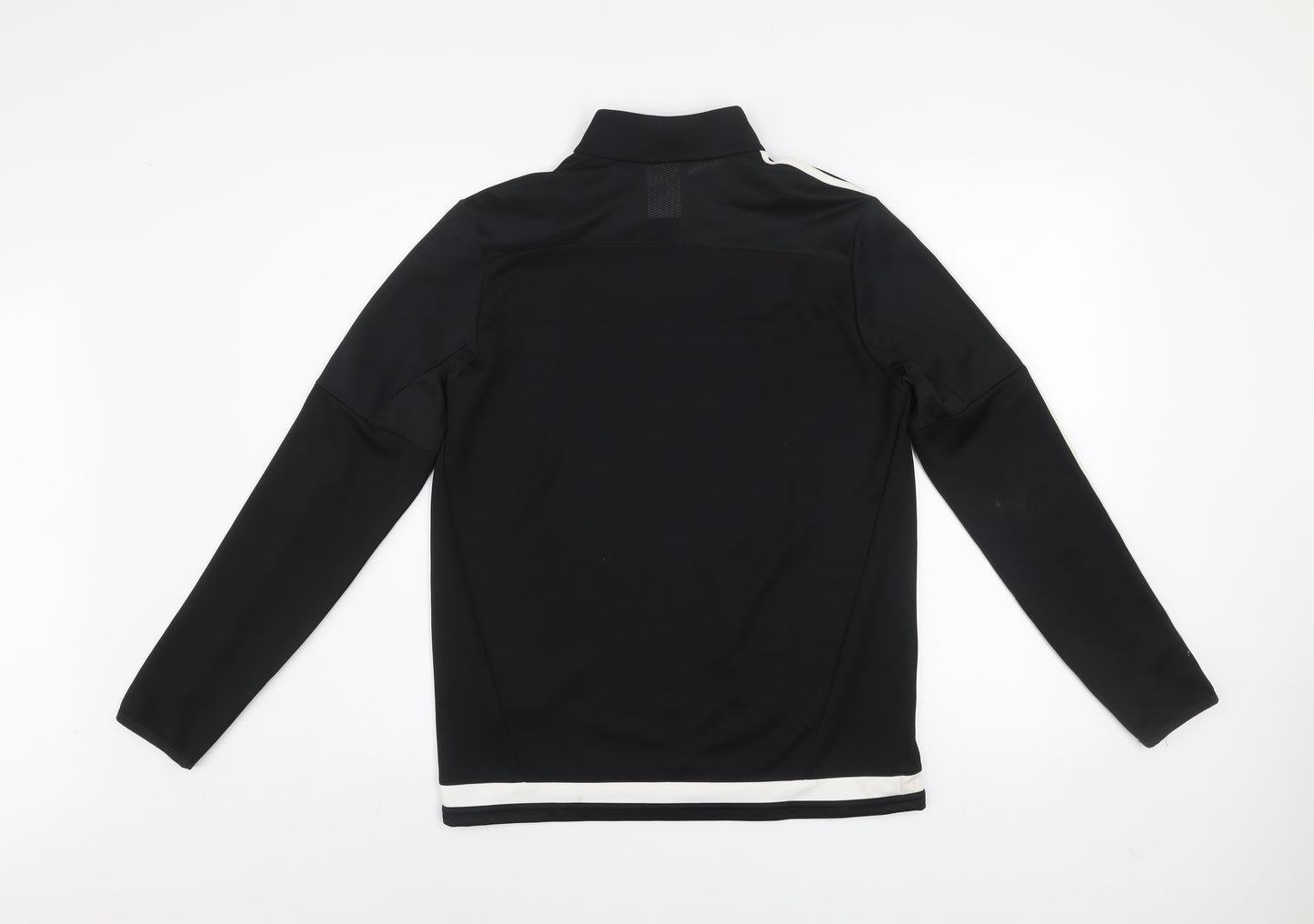 Adidas Boys Black 13-14 Years Pullover 1/4 Zip Sweatshirt