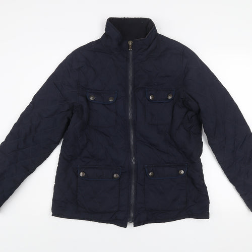 Crew Clothing Co. Women's Blue Quilted Slim Fit Jacket Size 14