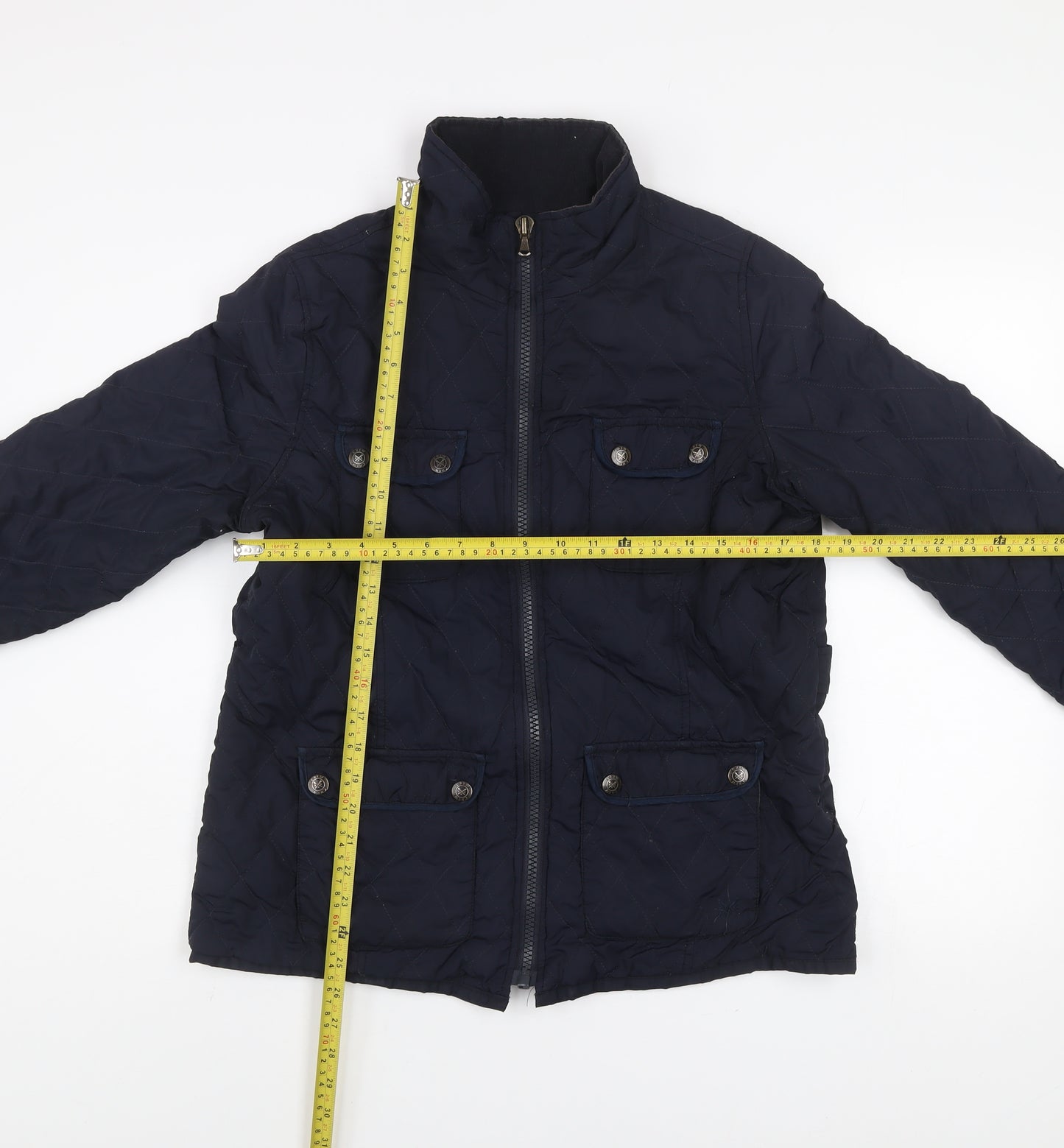 Crew Clothing Co. Women's Blue Quilted Slim Fit Jacket Size 14