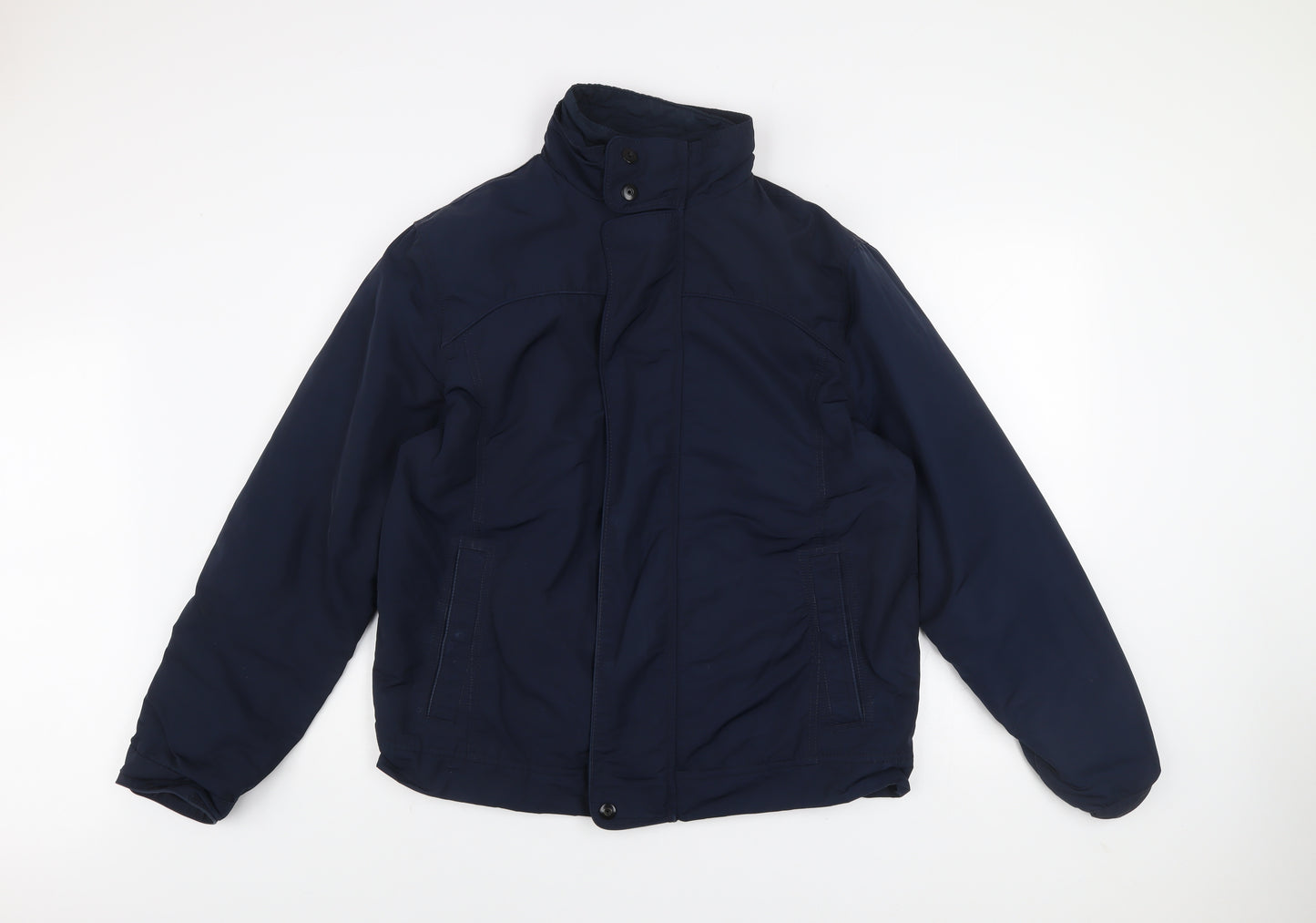 Marks and Spencer Men's Blue L Regular Fit Lined Zip Jacket