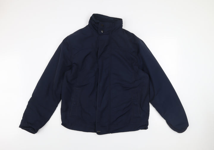 Marks and Spencer Men's Blue L Regular Fit Lined Zip Jacket