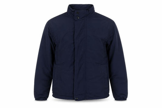 Front view of Marks & Spencer Men's Blue L Regular Fit Lined Zip Jacket
