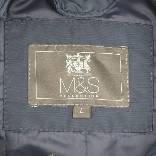 Marks and Spencer Men's Blue L Regular Fit Lined Zip Jacket