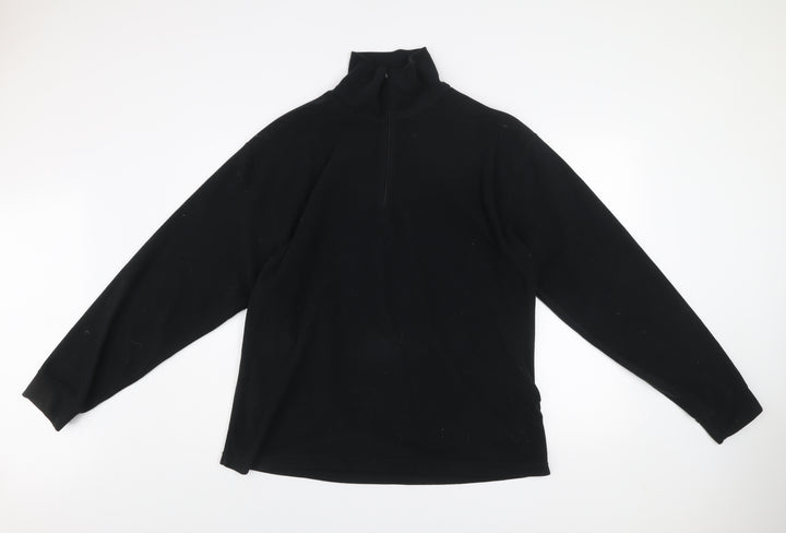 Snow+Rock Men's Black XL Fleece 1/2 Zip Pullover Sweatshirt